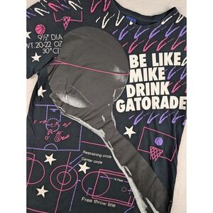 Jordan Be Like Mike Drink Gatorade T Shirt Mens Large All Over Print Short Sleev